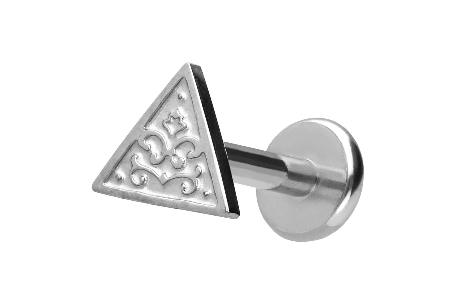 Titan Labret Piercing mit Push Fit DREIECK